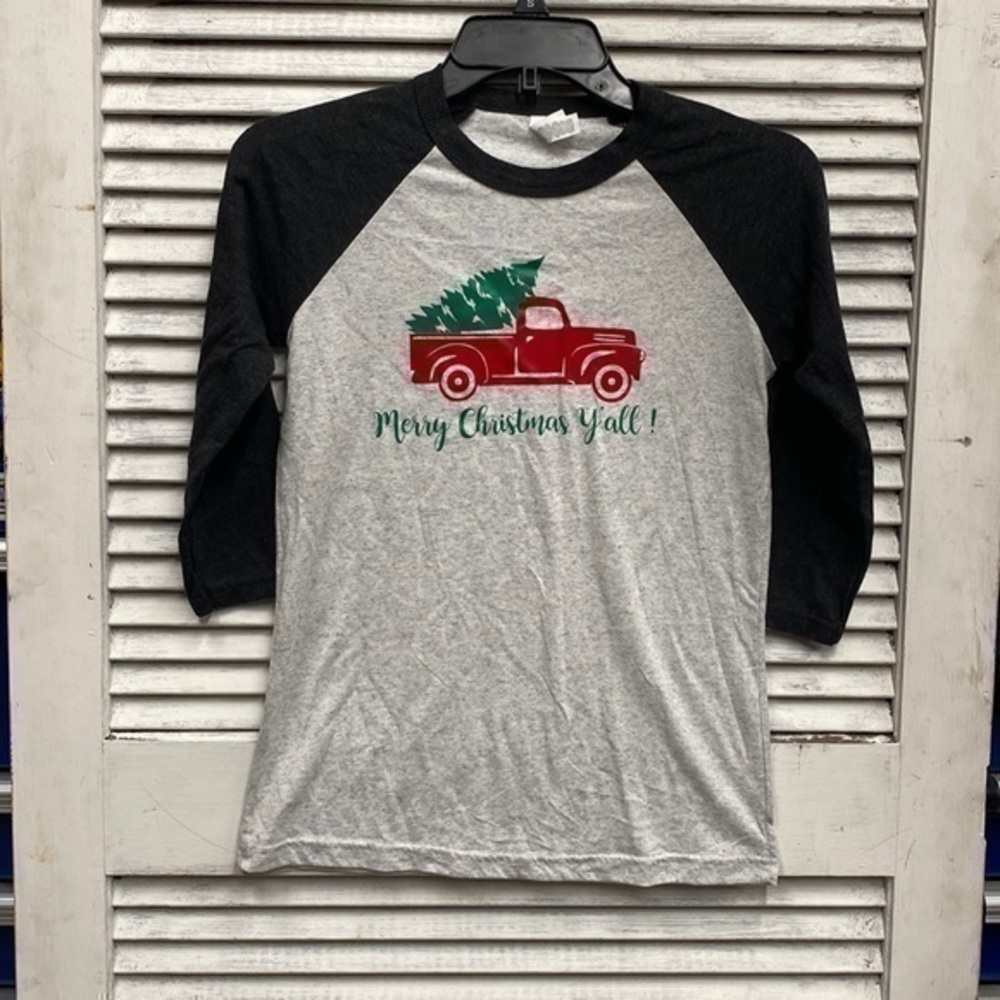 Merry Christmas Y’all Baseball Tee size XS
